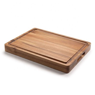 Extra Thick Acacia Wood Cutting/Serving Board with Deep Juice Channel Multipurpose Butcher Block