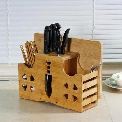 Wholesale Household Universal Bamboo Knife Block Organizer