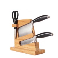 Bamboo Knife Block Holder Non-Slip Bamboo Knife Rest