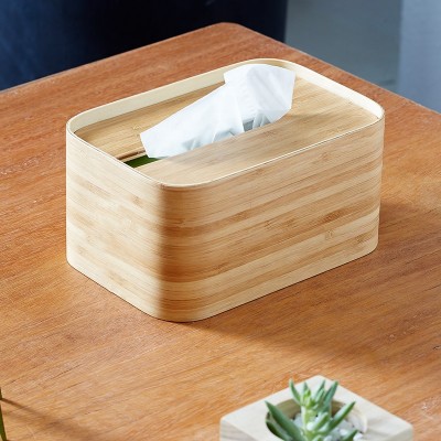 Wholesale Creative Continental bamboo rectangular tissue box cover