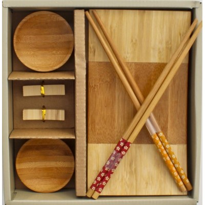 Eco-friendly Healthy bamboo sushi plate/tray//sushi set/HOMEX