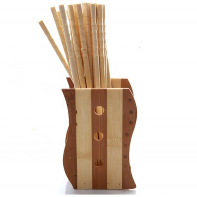 wholesale bamboo chopsticks holder wood spoon holder for kitchenware bamboo products