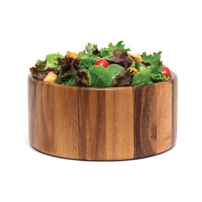 Wholesale Acacia Wood Serving Bowl for Fruits or Salads Straight-Side