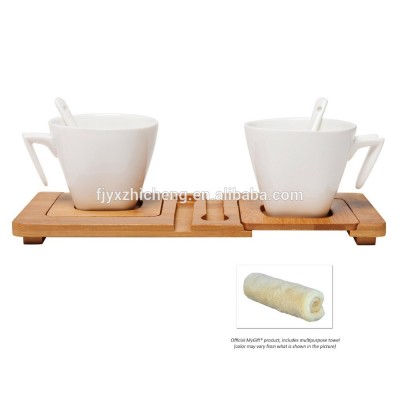 Healthy Tea Cup Inset Coasters Set/ Eco-friendly Removable Table Coaster /Beautiful Wedding Gifts