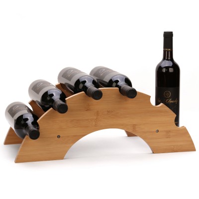 Bamboo Wine Rack, Classic Style Wine Bottles Holder Display Shelf Simple Wine Stand Wine Cabinet for Bar, Wine Cellar