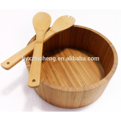 Home Basics Bamboo Salad Bowl with Serving Utensils