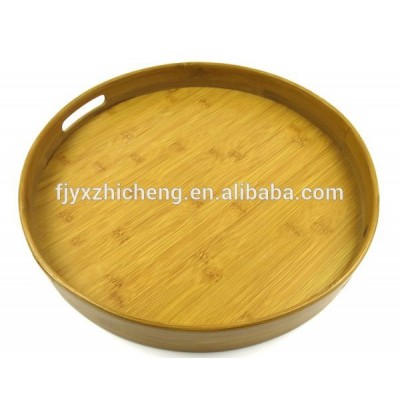 High Quality Bamboo Wood Round Food Serving Tray