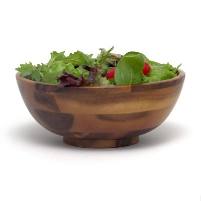 Wholesale Acacia Wood Footed Serving Bowl for Fruits or Salads  Single Bowl