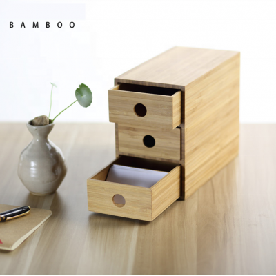 Bamboo 4-Tier Desk Organizer, bamboo storage drawer